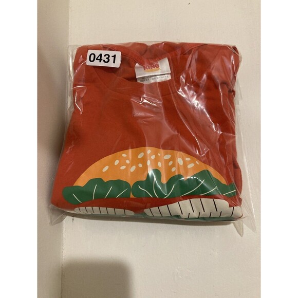 Burger King Whopper T Shirt Work Uniform Employee Orange Mens Large Shirt - Picture 7 of 7